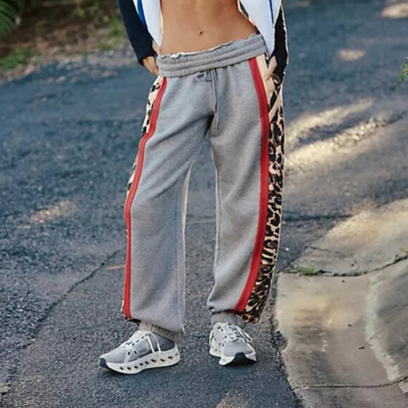 Free People Pants - Free People Fast Times Hoodie Leopard Sport Combo FP Movement Pants S